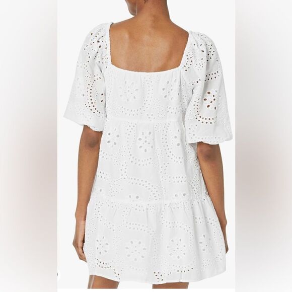 Sanctuary Weekend Eyelet Babydoll Dress White - Picture 2 of 5